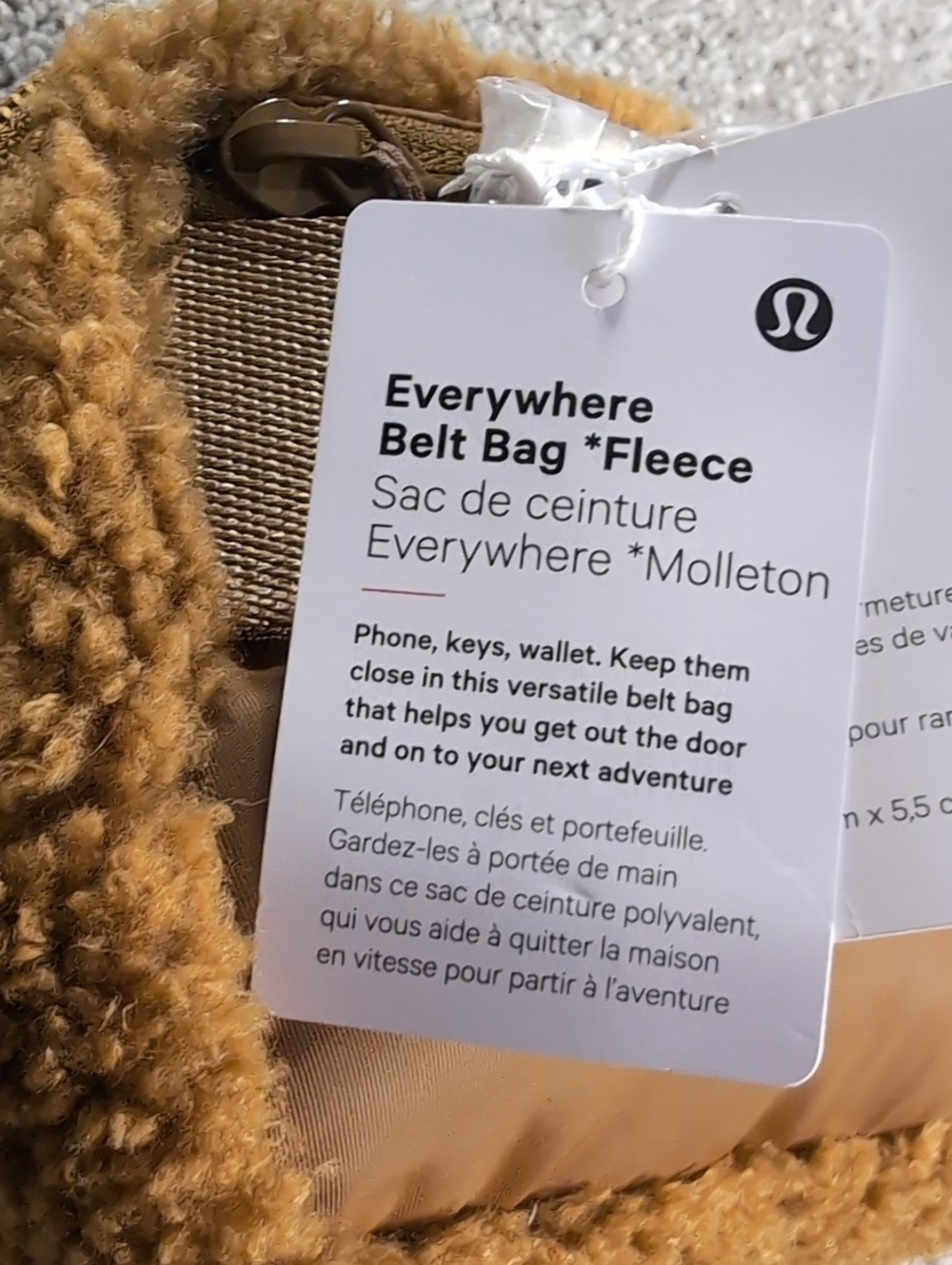 NWT Lululemon Fleece Everywhere Belt Bag *Fleece Teddy Bear Plush - Picture 5 of 8